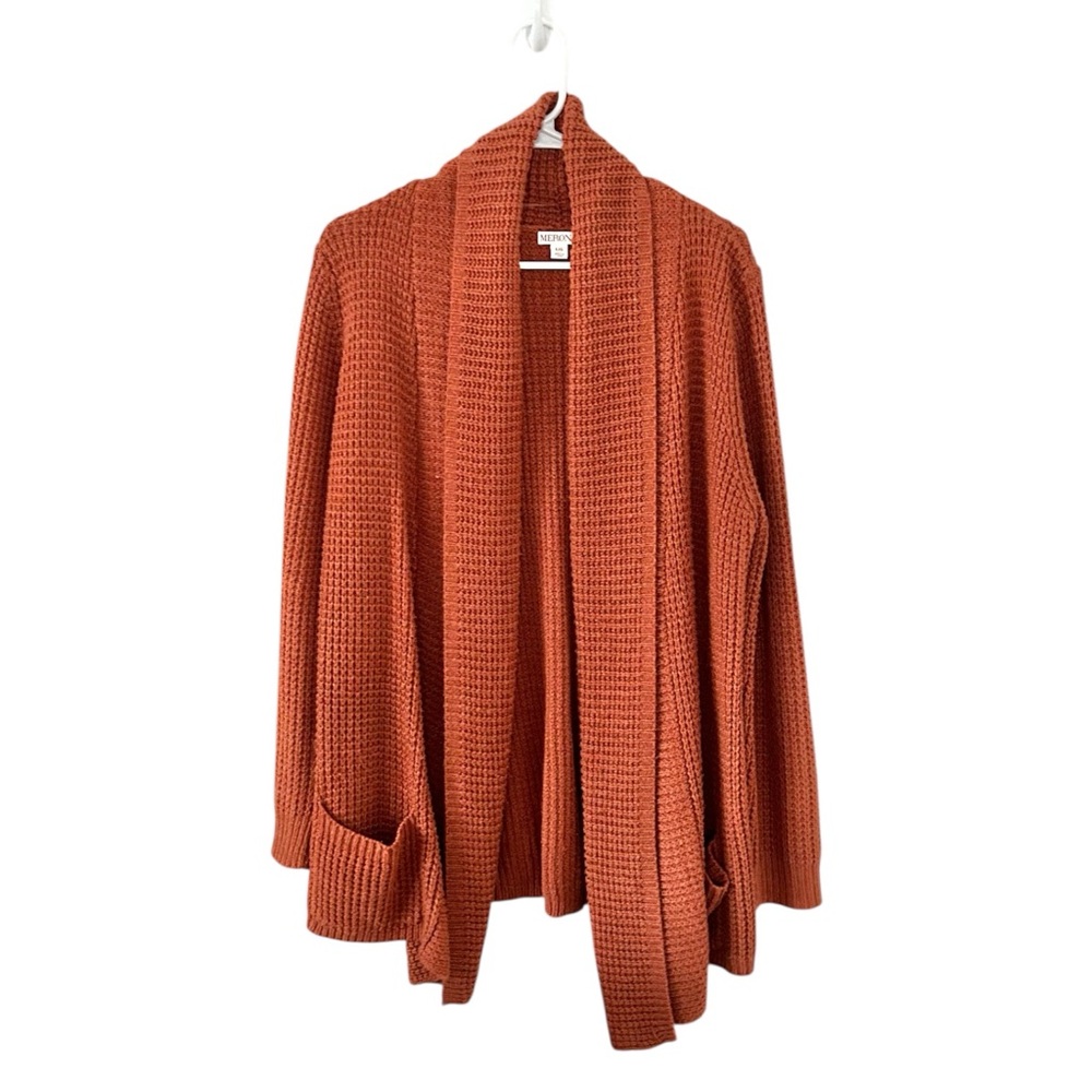 Merona Rust Open-Front Cardigan